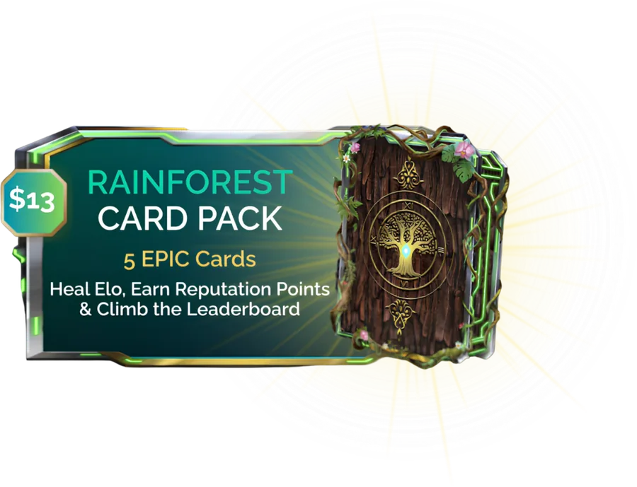 The Rainforest Card Pack, five Epic cards for thirteen dollars